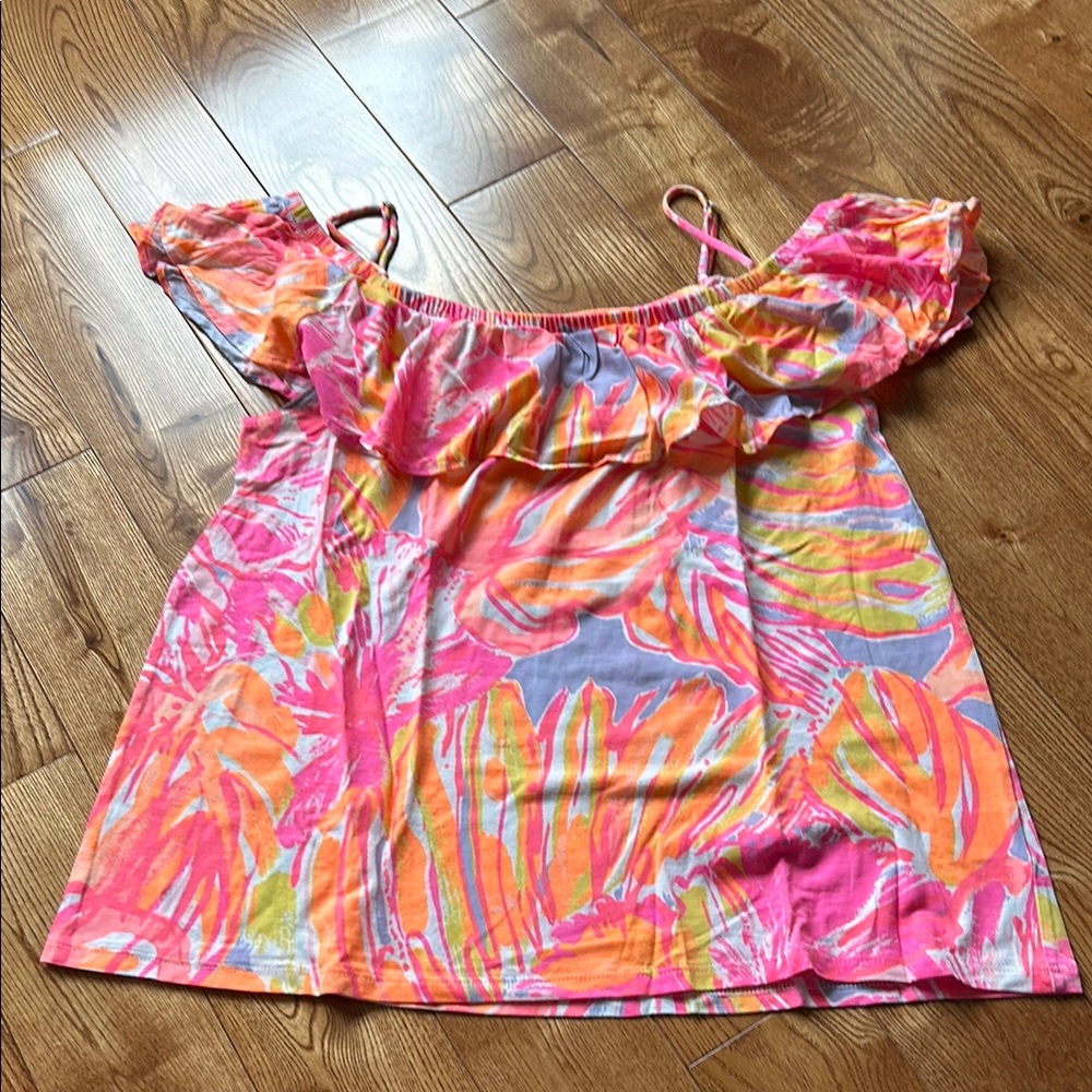 Vibrant Pink and Orange Women's Top